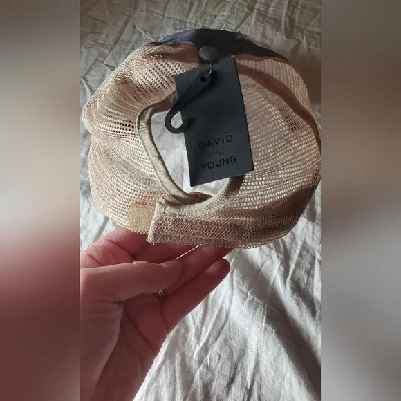 NWT David and Young Adjustable Women's Baseball Cap Blue Distressed - Picture 11 of 12